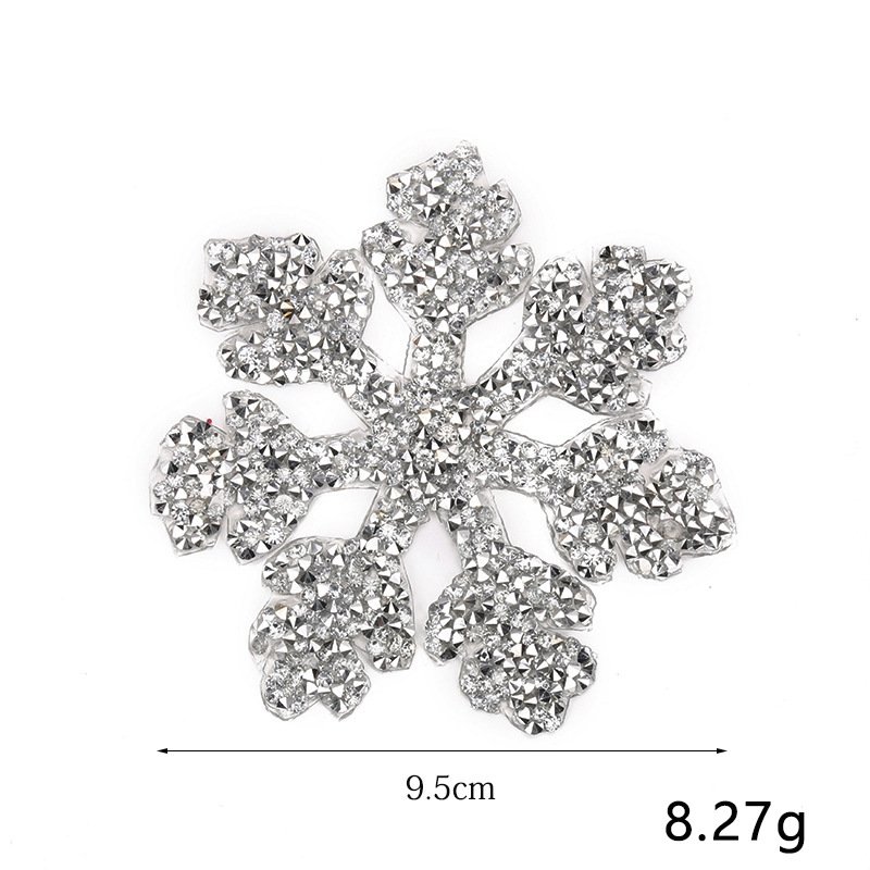 2023 fashion women clothes snowflake Resin Rhinestone patch DIY Clothing Flower Iron on Patch