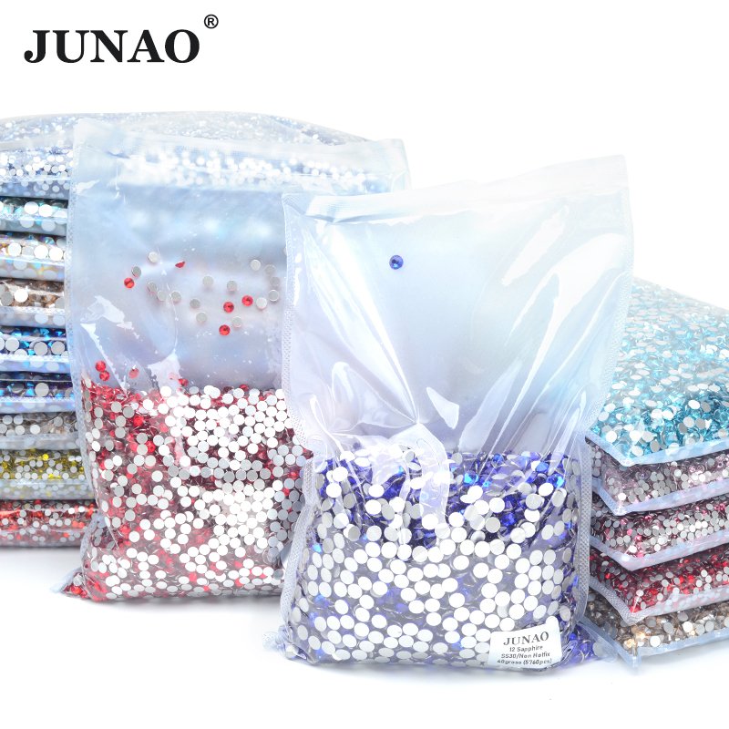 Wholesale ss3 ss4 ss5 ss6 ss10 ss12 ss16 ss20 ss30 ss50 Non Hotfix AB Crystal Stone Flatback Glass Rhinestones For DIY Crafts