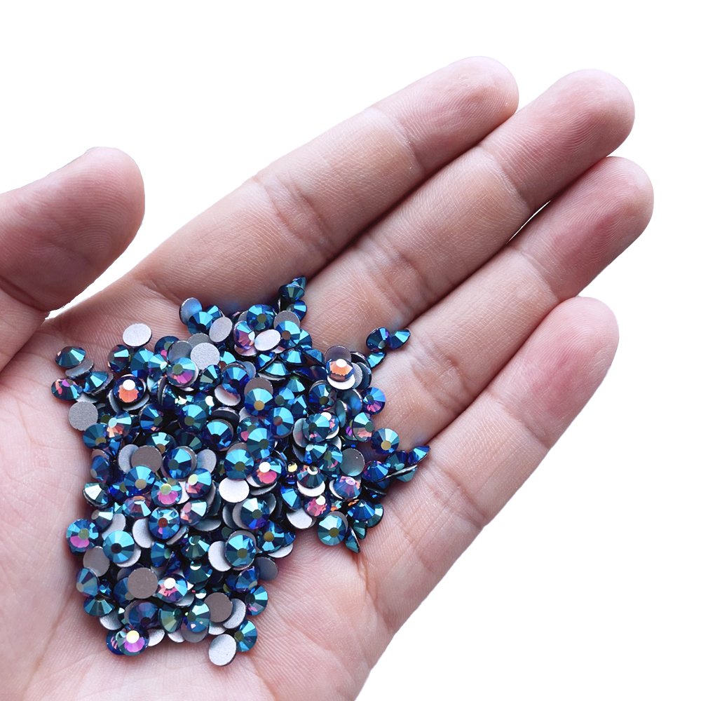Rhinestones Flat Back Non Hotfix Glitter Diamond Rhinestones fuchsia AB Wholesale Glass Shoes Crystal 2 Bag Lead Free
