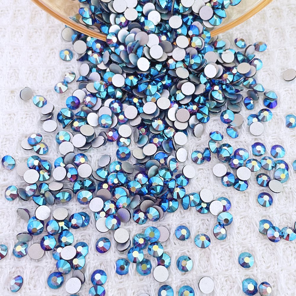 Rhinestones Flat Back Non Hotfix Glitter Diamond Rhinestones fuchsia AB Wholesale Glass Shoes Crystal 2 Bag Lead Free