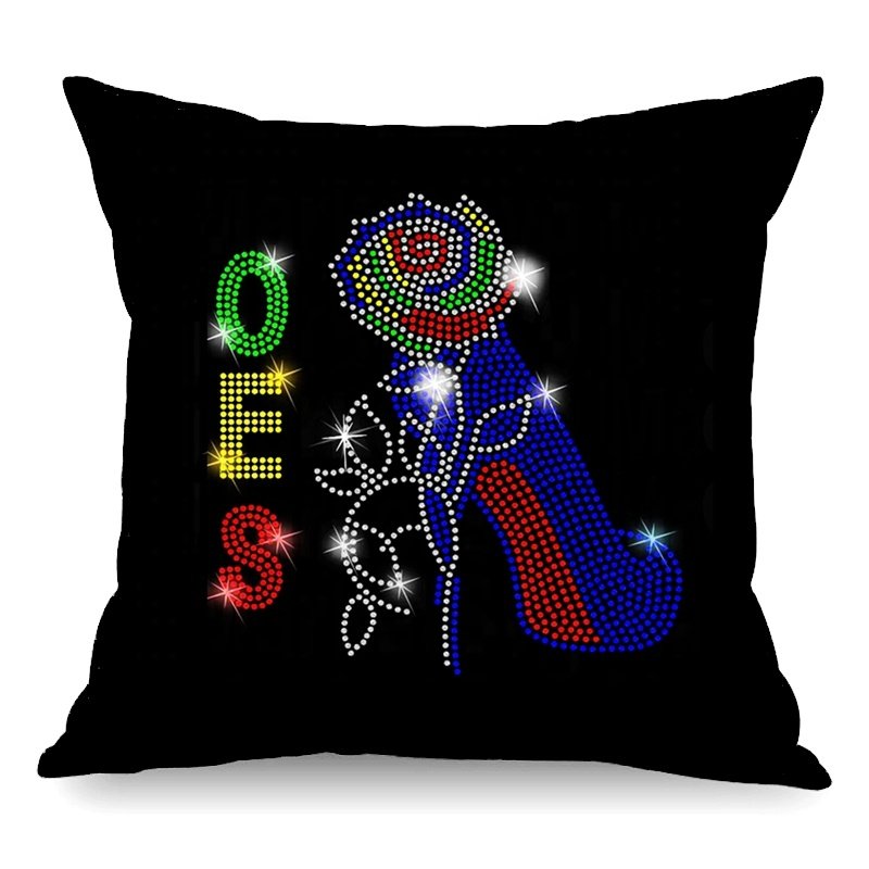 NEW Latest Rhinestone Oes Rhinestones Transfer Iron on Patch Motif Bling Design Hot Fix for Lady(only Transfer)
