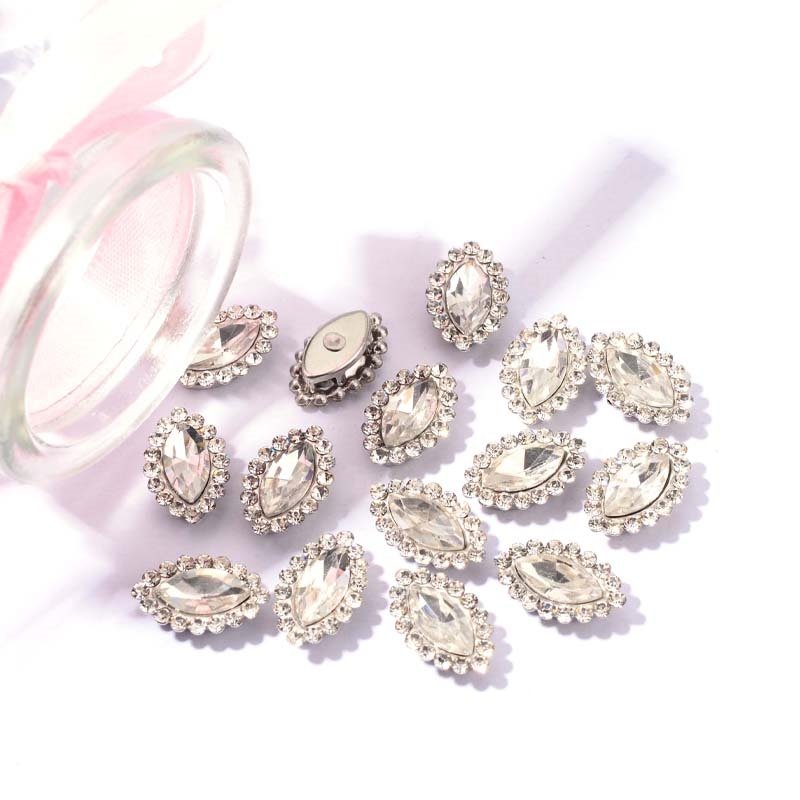 sewing on horse eye shape rhinestones