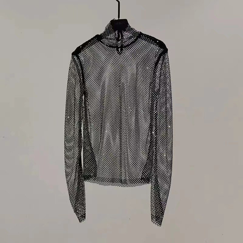 High quality shiny free sample factory crystal mesh dress rhinestone mesh fabric diamante crystal mesh