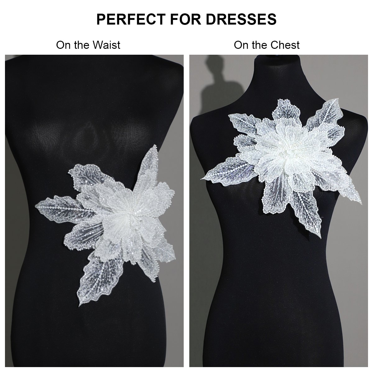 Yanzi Sparkling Rhinestone Applique Dress Embellishments Glamorous Sequin Beaded Luxurious Bodice Decor Wholesale from China