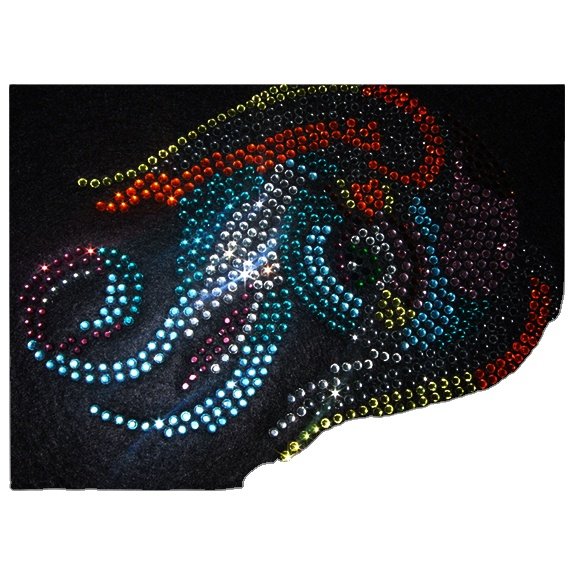 Customized round Flatback Iron-on Crystal Rhinestone Heat Transfer Fashionable Glass Motif for Bags & Garments Hotfix Technique