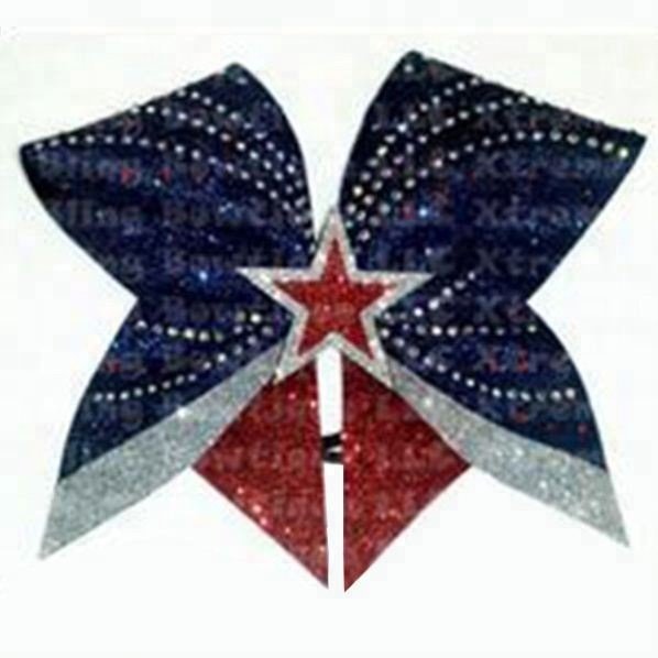 Bling Cheer bow strip Motif Hotfix glitter Rhinestone heat Transfer for accessories