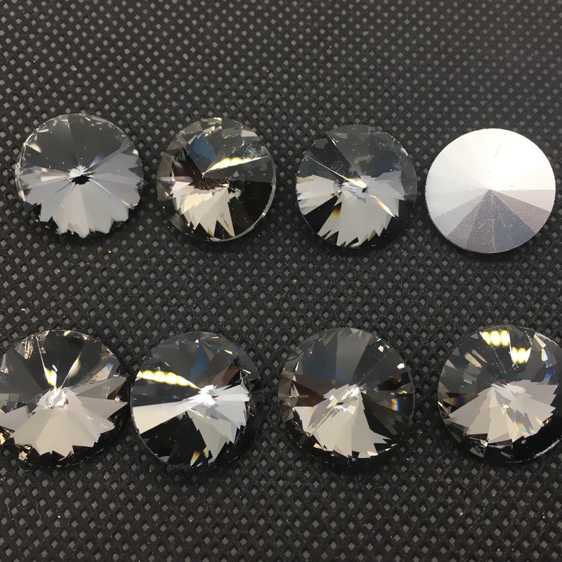 6,8,10,12,14,16,18mm RIVOLI CRYSTAL POINTED BACK Rhinestones Round Glass Crystal fancy Stone