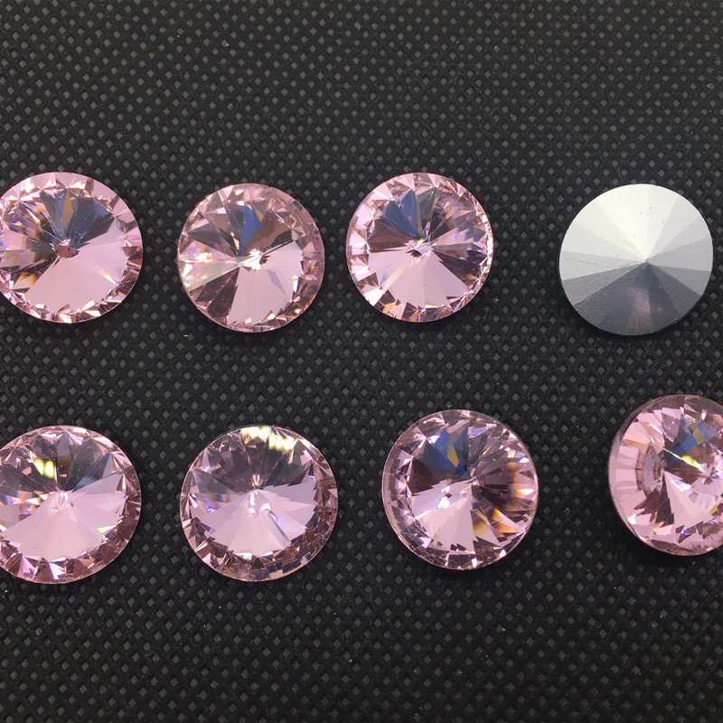 6,8,10,12,14,16,18mm RIVOLI CRYSTAL POINTED BACK Rhinestones Round Glass Crystal fancy Stone