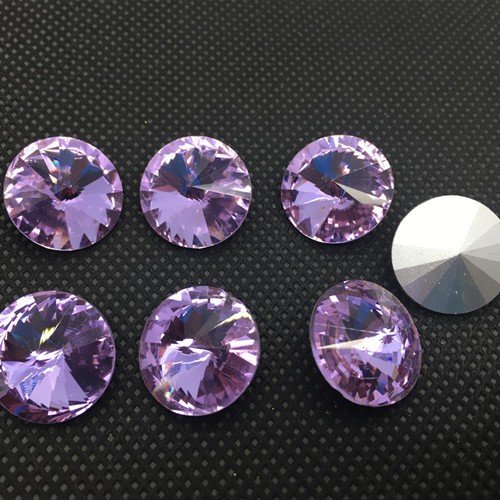 6,8,10,12,14,16,18mm RIVOLI CRYSTAL POINTED BACK Rhinestones Round Glass Crystal fancy Stone