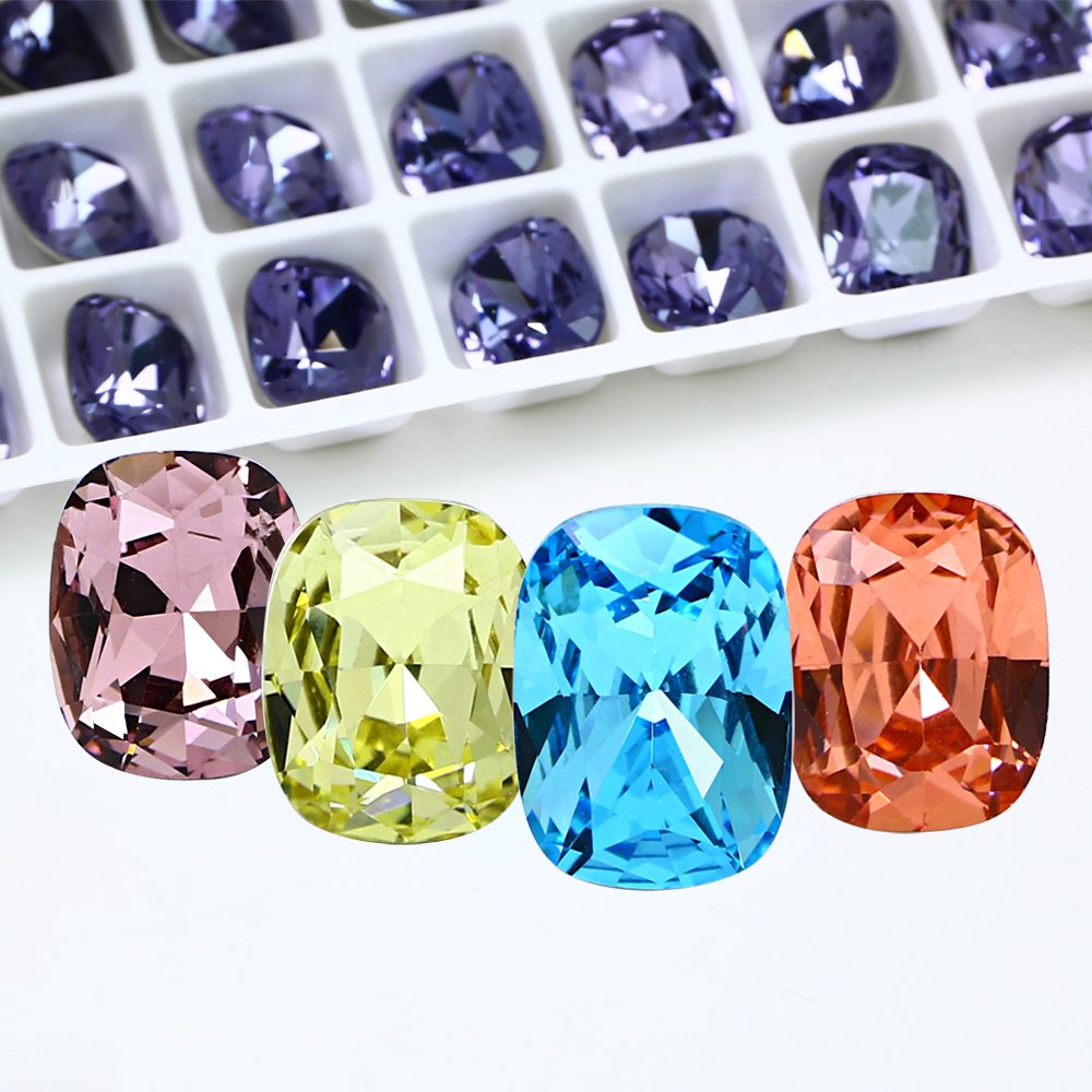 Crystal rhinestones Custom plating color K9 Point Back Fancy Stone wholesale loose beads for Jewelry making nail rhinestone