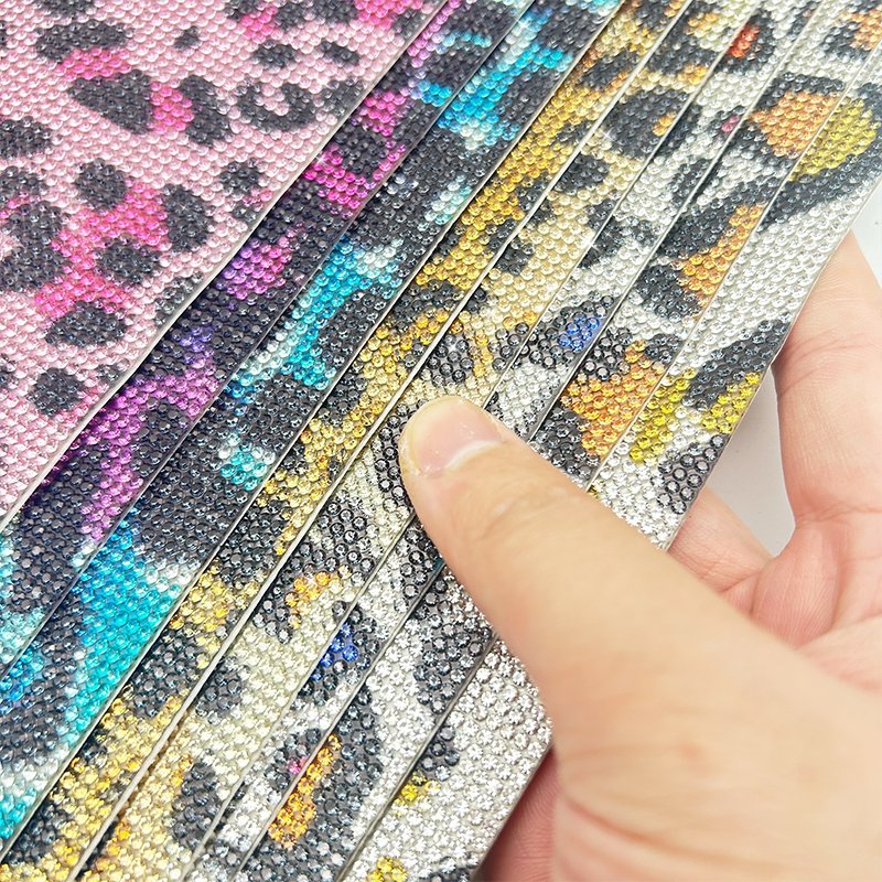 Bling Rainbow Rhinestone Sheet Self Adhesive Hotfix Rhinestone Sheet Hot Fix Glass Rhinestone Sticker Sheet