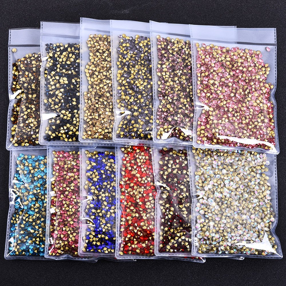 China SS12 Rhinestones Chaton Glass Stones Crystal Point back Rhinestones