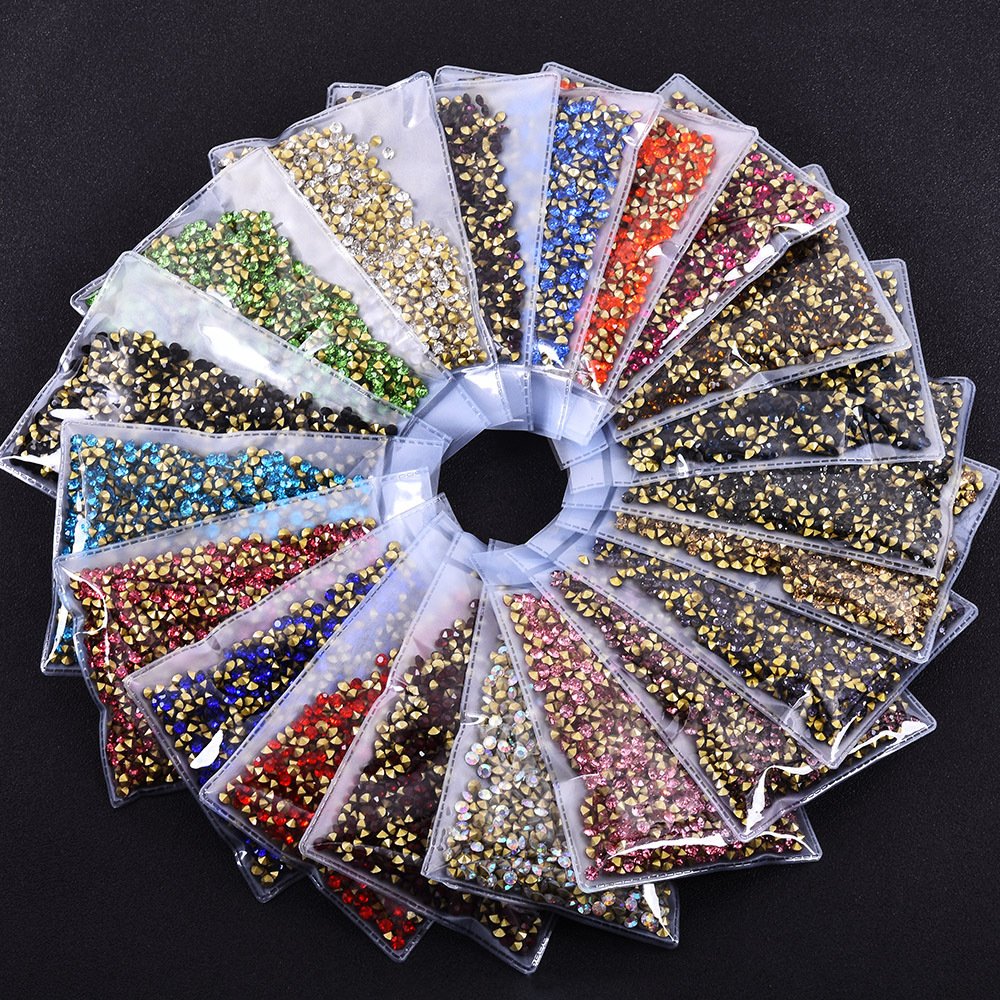 China SS12 Rhinestones Chaton Glass Stones Crystal Point back Rhinestones