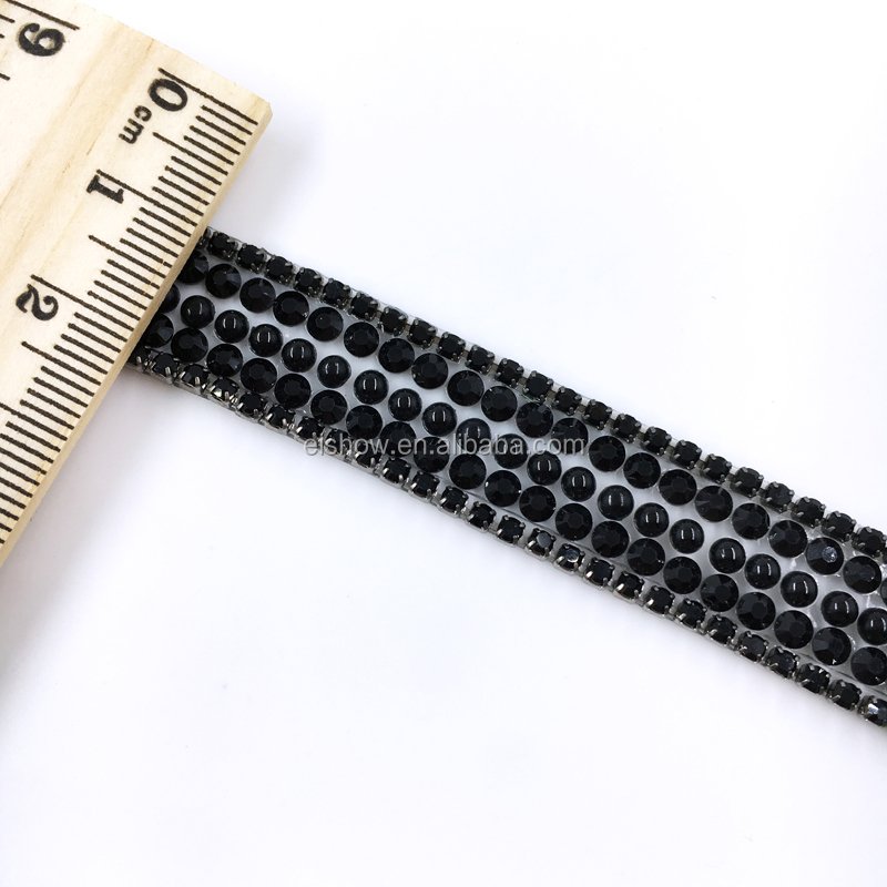 Iron On Heat Transfer Design Pearl And Rhinestone Chain Hot Fix Trim For Shoes