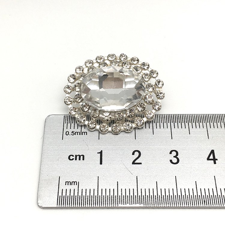 New Design Bling Metal Button for Wedding Dress flower decorative nickel-free rhinestone Jewelry metal button