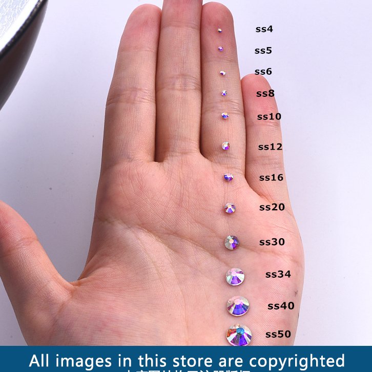 OLeeya Mix ss3-ss20 Big Package Bulk Wholesale Non Hot Fix Rhinestones Flat Back Crystal Strass Glitters Stone for Nail Garment
