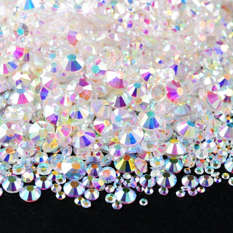 OLeeya Mix ss3-ss20 Big Package Bulk Wholesale Non Hot Fix Rhinestones Flat Back Crystal Strass Glitters Stone for Nail Garment