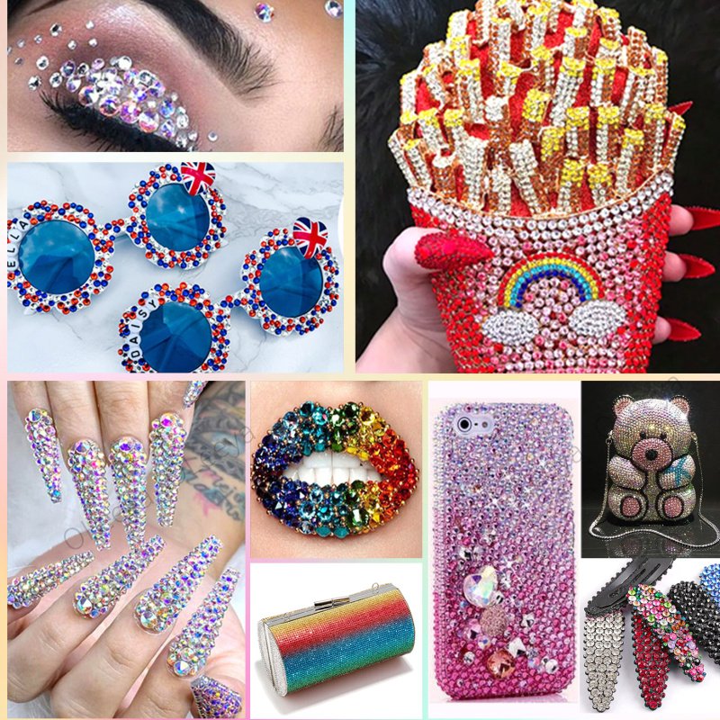 OLeeya Mix ss3-ss20 Big Package Bulk Wholesale Non Hot Fix Rhinestones Flat Back Crystal Strass Glitters Stone for Nail Garment