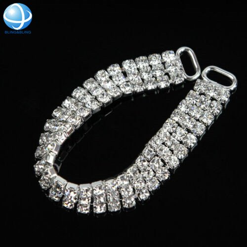 Eco Friendly Shiny Rhinestone Chain For Bodybuilding Competition Suit Silver Bikini Hip Connectors