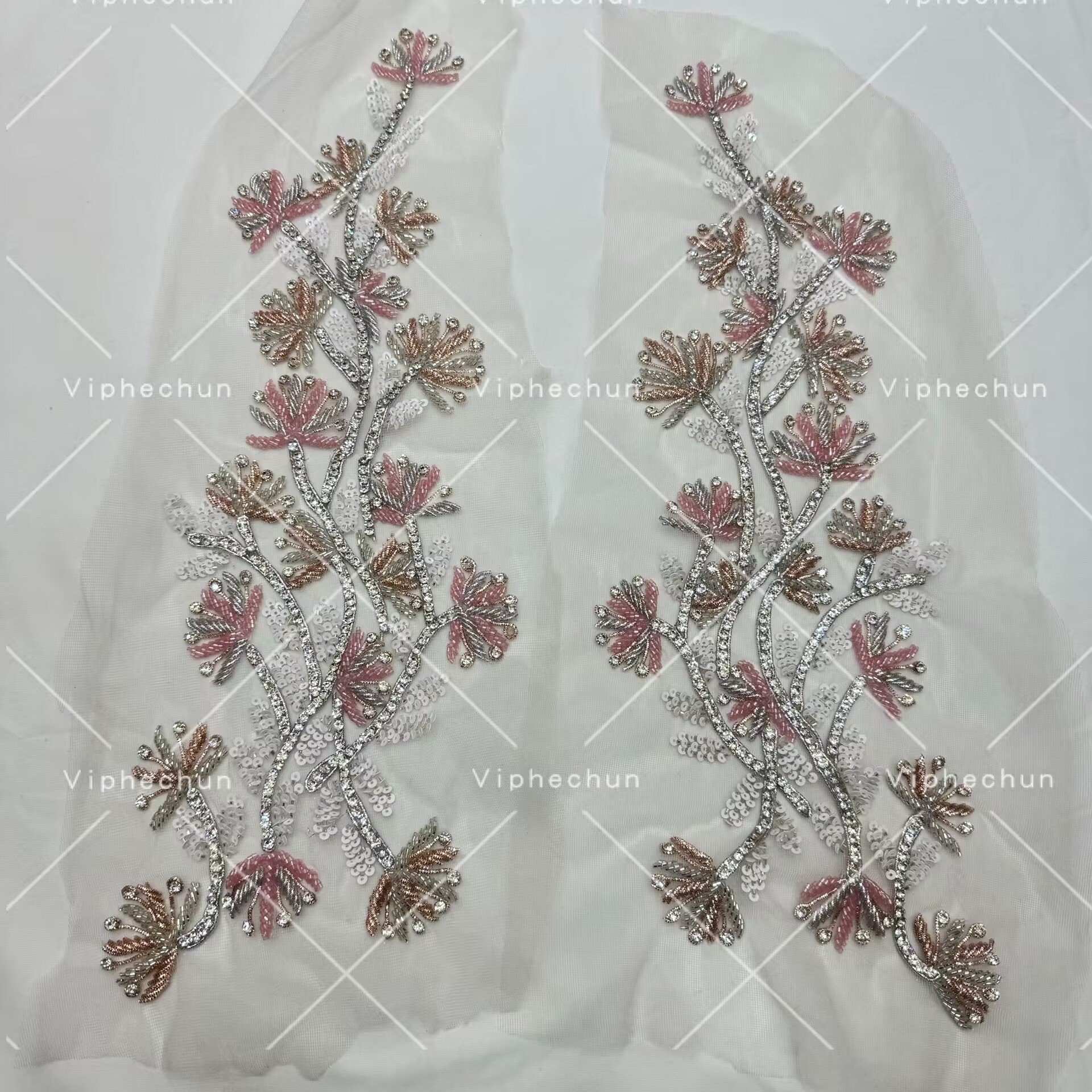 rhinestone Hot selling exquisite rhinestone decal heavy industry rhinestone bodice applique
