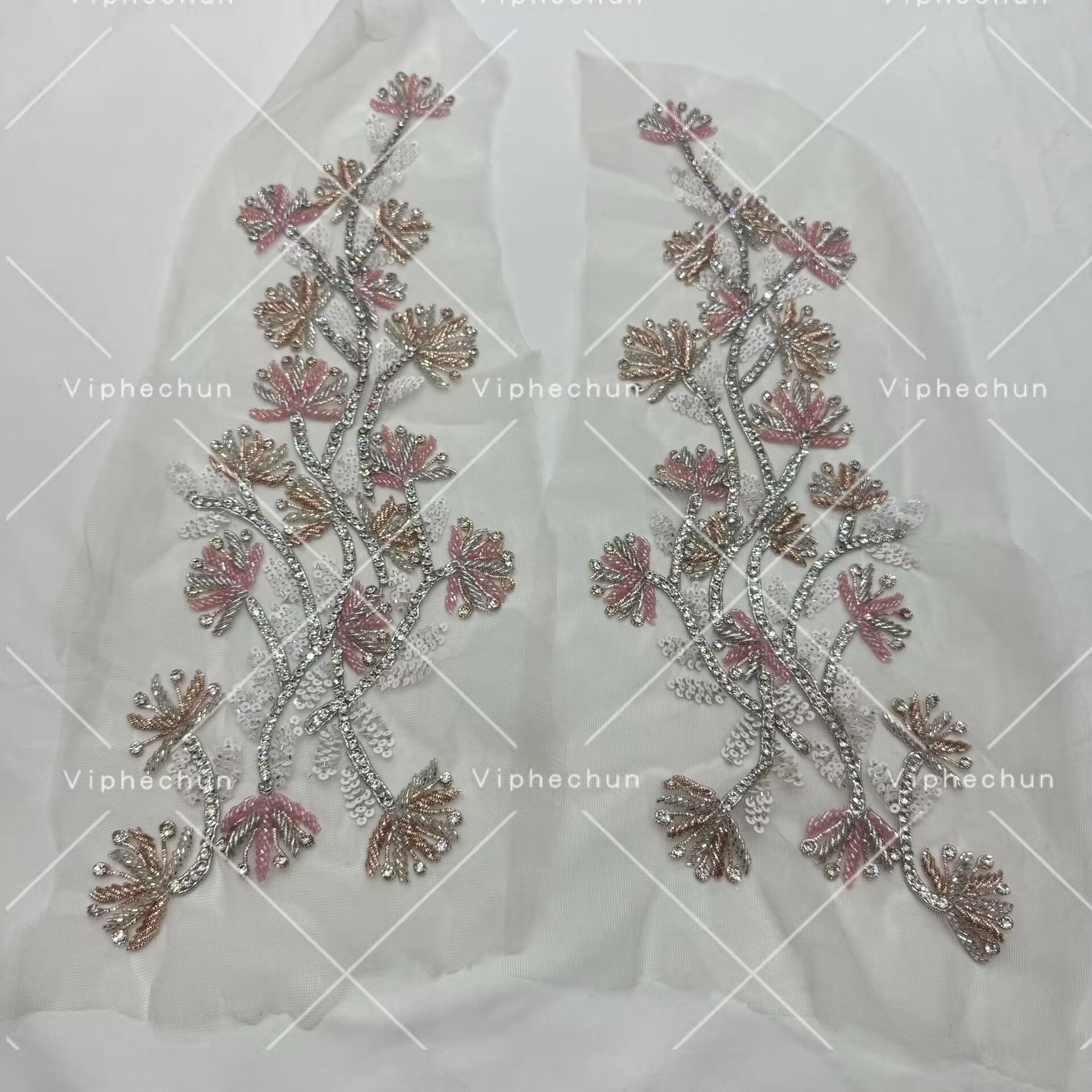 rhinestone Hot selling exquisite rhinestone decal heavy industry rhinestone bodice applique
