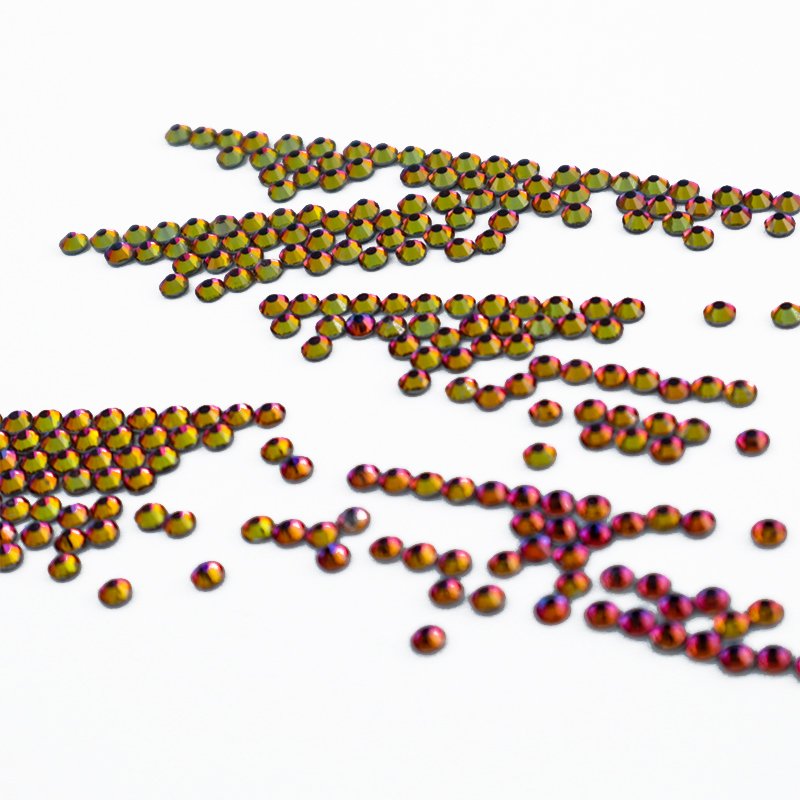 HBL Free Sample Glitter Crystal Rhinestones AB Hot fix Garment Rhinestone Nail Art Stone/