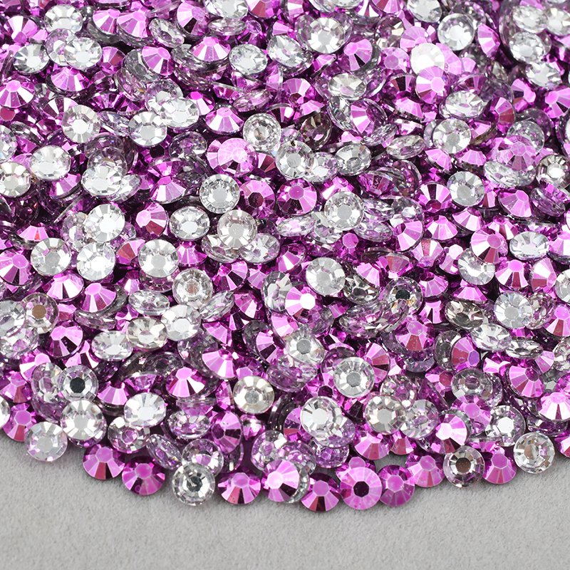 Factory Wholesale 3mm 4mm 5mm Nail Art Decoration Round Crystal Stones Metallic Strass Flatback Resin Rhinestone