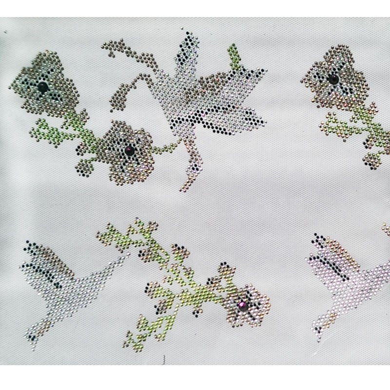 Supplier High Quality Hot Fix Rhinestone Motifs Heat Transfer For T shirt Custom Hot Fix Pattern