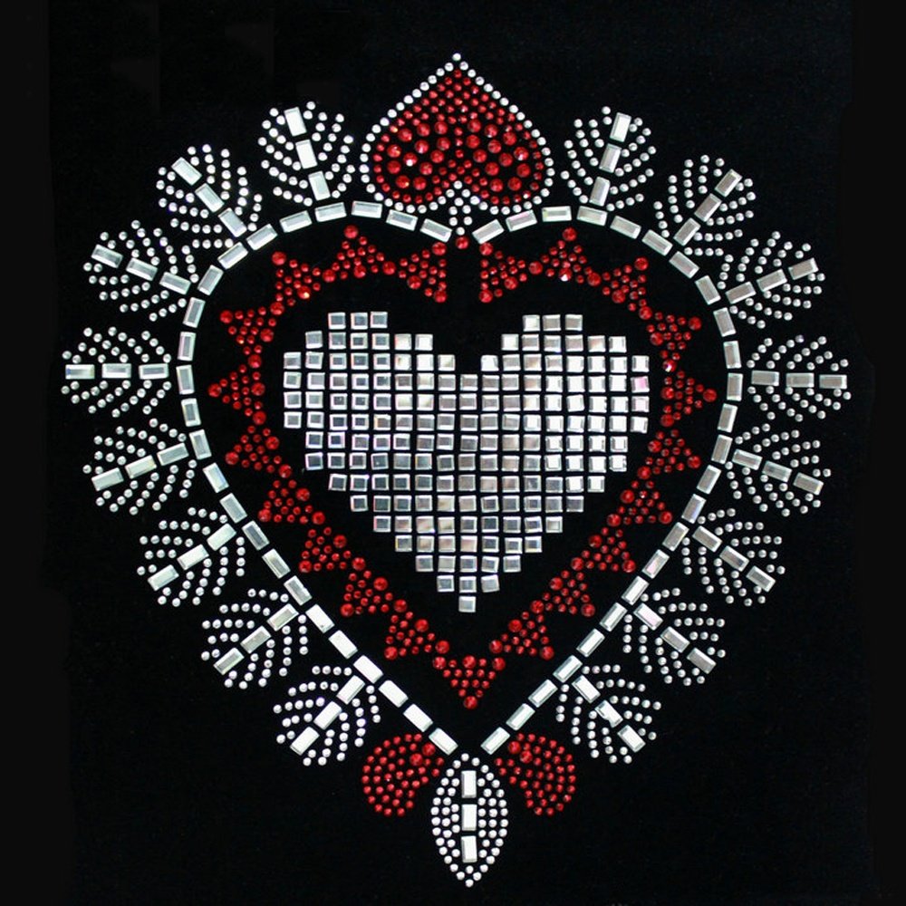 Supplier High Quality Hot Fix Rhinestone Motifs Heat Transfer For T shirt Custom Hot Fix Pattern