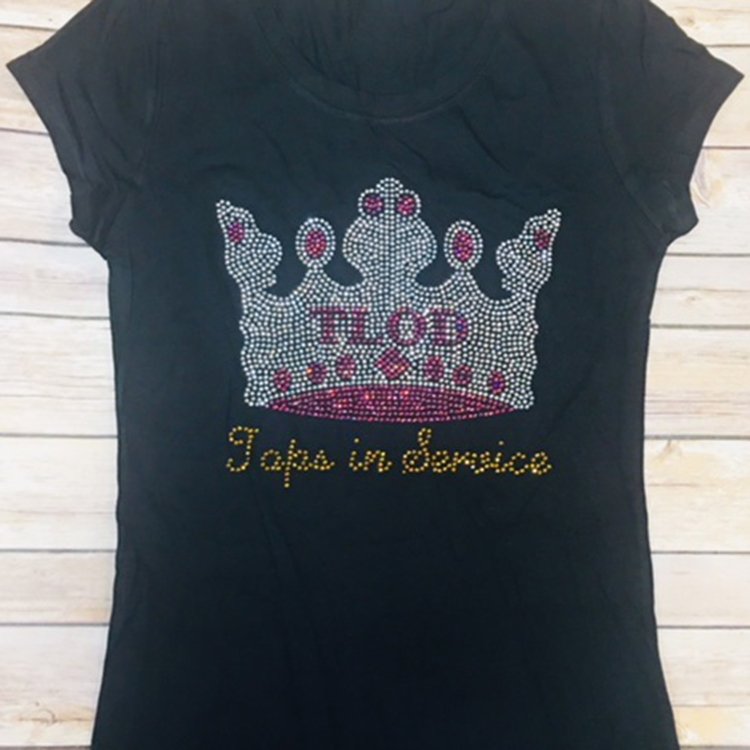 Top Ladies of Distinction 1943 Rhinestone Crystal Bling heat transfer TLOD designs Iron on transfer for T-Shirts