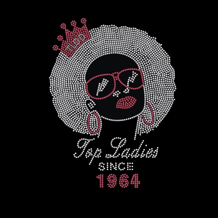 Top Ladies of Distinction 1943 Rhinestone Crystal Bling heat transfer TLOD designs Iron on transfer for T-Shirts