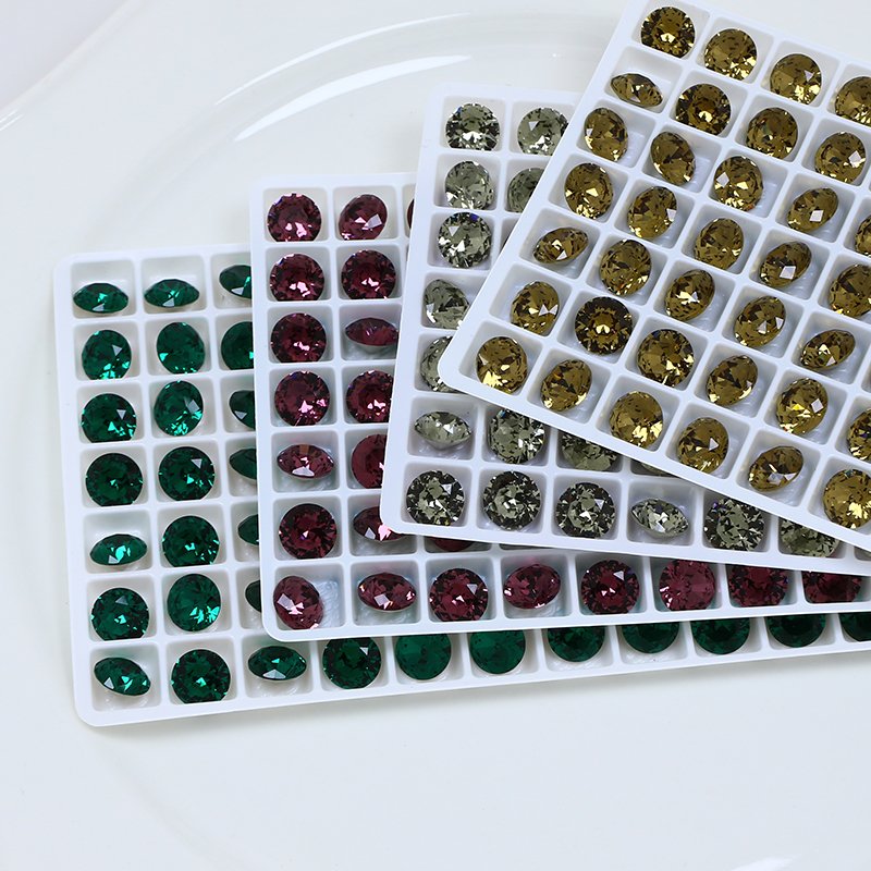 Wholesale Chaton 3051 Diamond K9 Crystals Point Back Fancy Stone Round Glass Rhinestone For garment jewelry diy accessories