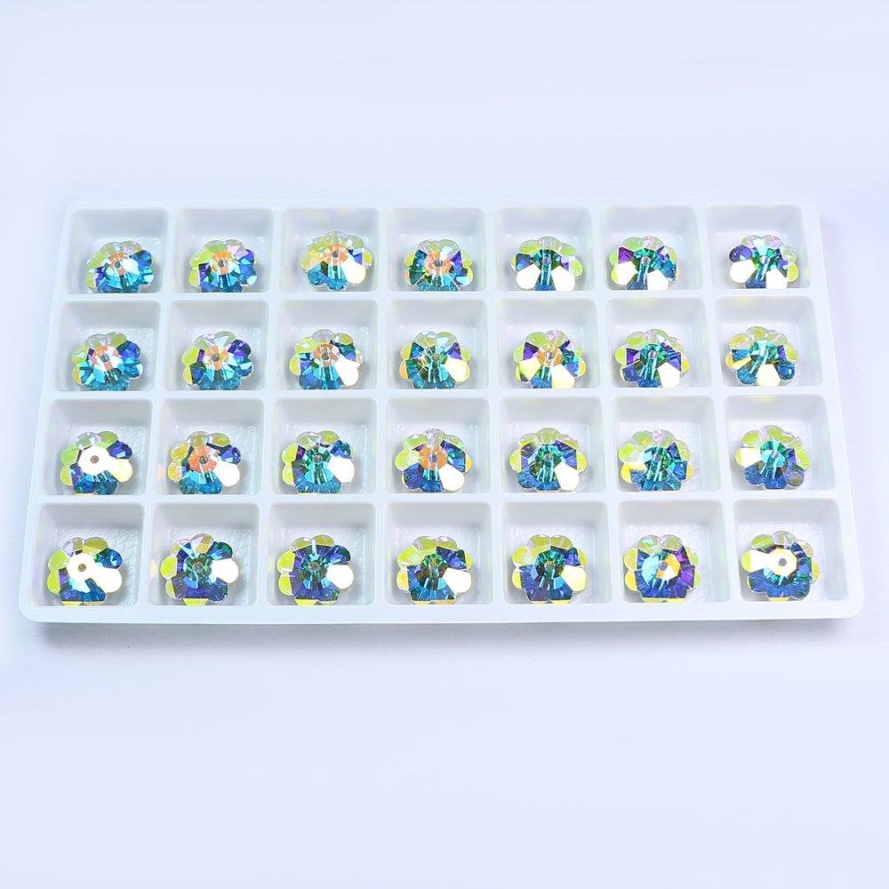 Dongzhou high quality flower Sew-On rhinestones wholesale lead-free crystal stone for clothes shoes diy sewing decoration