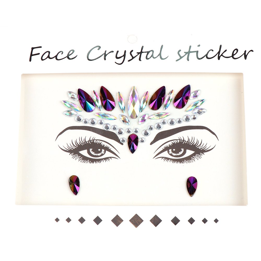 New Face Jewels Temporary Body Tattoo Sticker Rhinestone Stickers Face Masonry Body Art for Festival Birthday Party Decoration