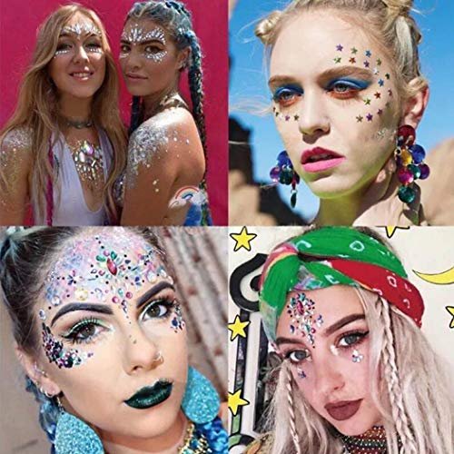 New Face Jewels Temporary Body Tattoo Sticker Rhinestone Stickers Face Masonry Body Art for Festival Birthday Party Decoration