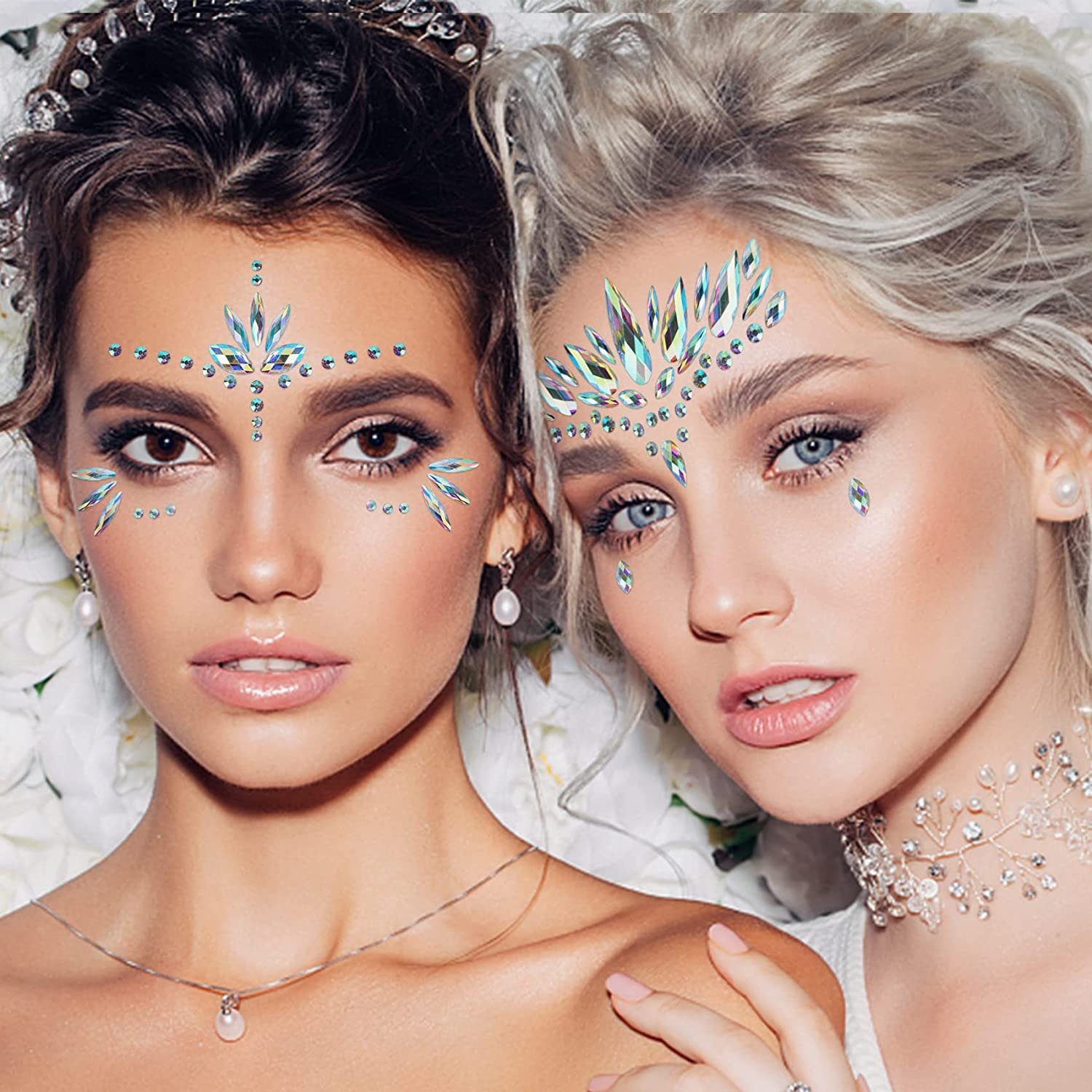 New Face Jewels Temporary Body Tattoo Sticker Rhinestone Stickers Face Masonry Body Art for Festival Birthday Party Decoration
