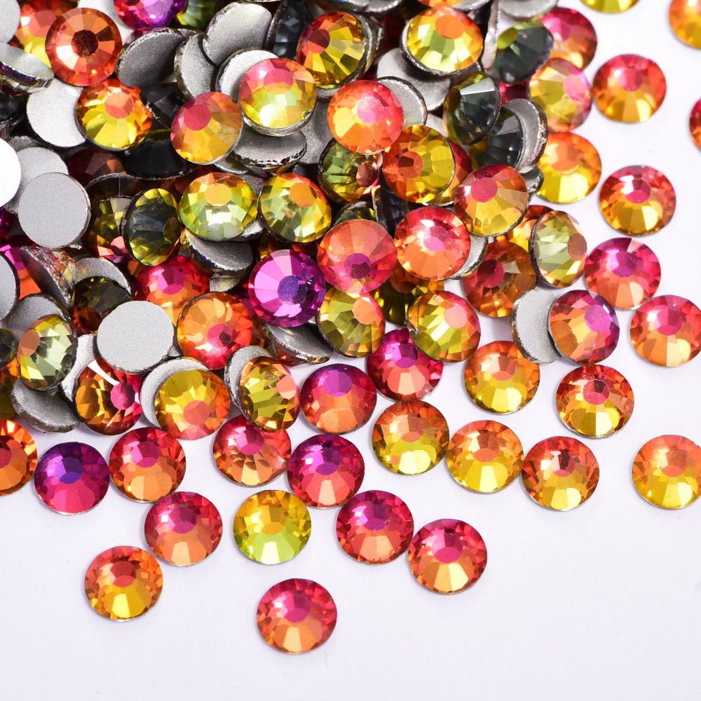 Factory Wholesale SS6-SS20 14400pcs Bulk Package Crystal Glass Rhinestones Flatback Non hotfix Rhinestone For Nail Art Garment