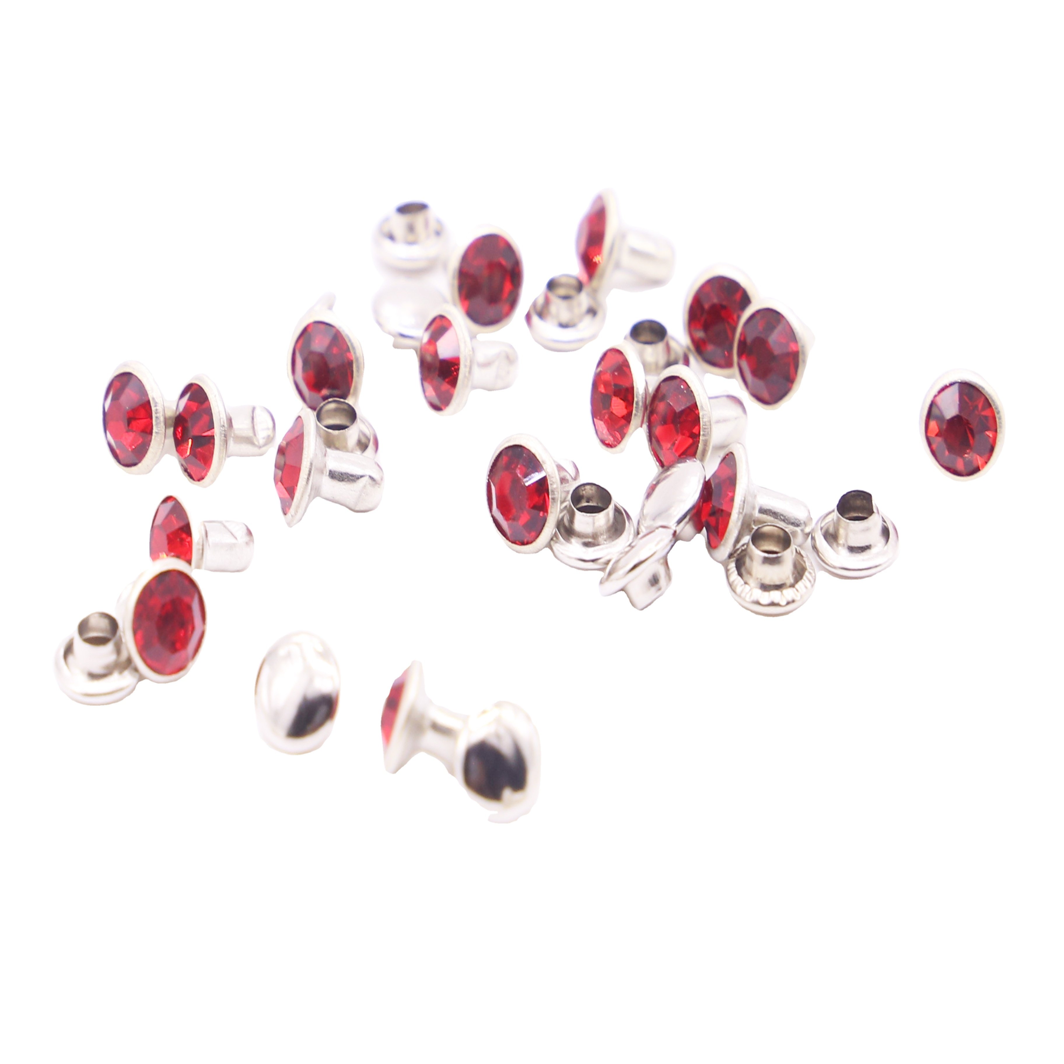 50pcs colorful crystal Rhinestones Rivet Crystal Diamond Leathercraft Rivet Spikes for Clothes rhinestone accessories