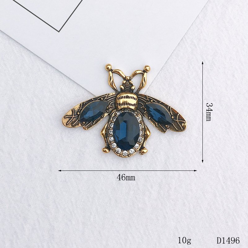 Wholesale Flatback Rhinestone Bee Button DIY Rhinestone Flatback Button For Hair Flower Wedding Embellishment LSGL178