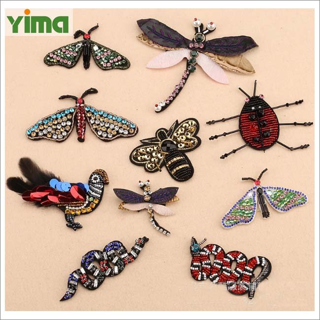 Custom wholesale stoney patch rhinestone applique for garment