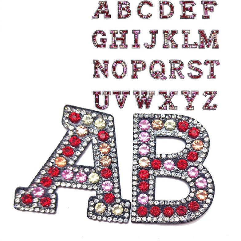 Custom wholesale stoney patch rhinestone applique for garment