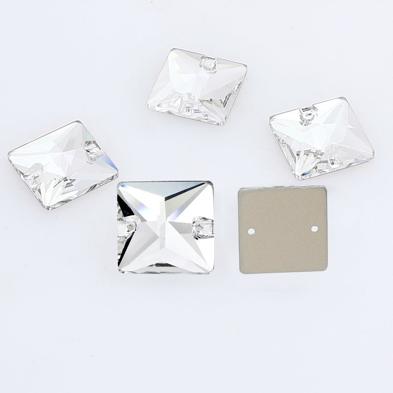 Dongzhou Square sew on crystal Flatback Rhinestones wholesale lead-free crystal beads for garment shoes diy sewing accessories
