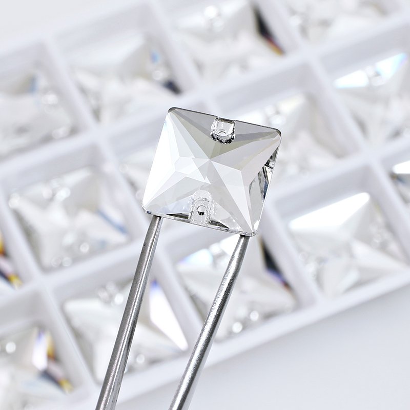 Dongzhou Square sew on crystal Flatback Rhinestones wholesale lead-free crystal beads for garment shoes diy sewing accessories