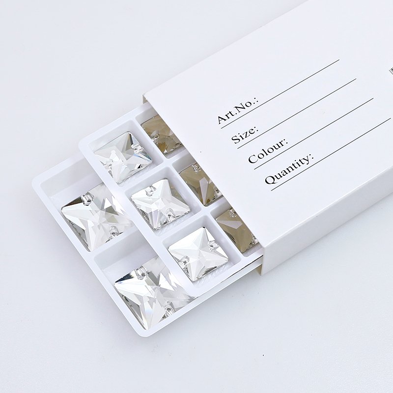 Dongzhou Square sew on crystal Flatback Rhinestones wholesale lead-free crystal beads for garment shoes diy sewing accessories