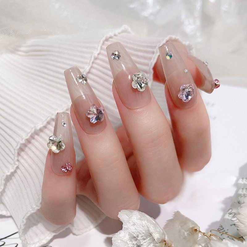 Paso Sico Crystal Glass Flowers 6mm Point Back Spring Winter Fancy Stone DIY Nail Rhinestone in Bulk