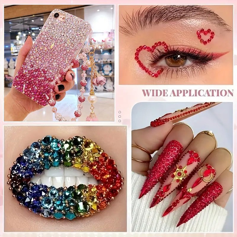 Blinginbox Wholesale ss3-ss30 Crystal Stones Stickers Non Hot Fix Strass Glass Rhinestones For Clothes DIY Fashion Apparel