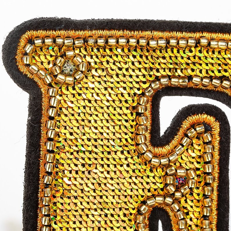 luxury Iron On Sew On 26 English Letters Alphabet Bling Pearls Rhinestones Beads Patches