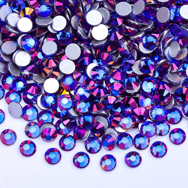 New Colors SS6 SS12 SS16 SS20 SS30 Round Crystal Strass Flatback Glass Crystal Rhinestones For DIY Decoration