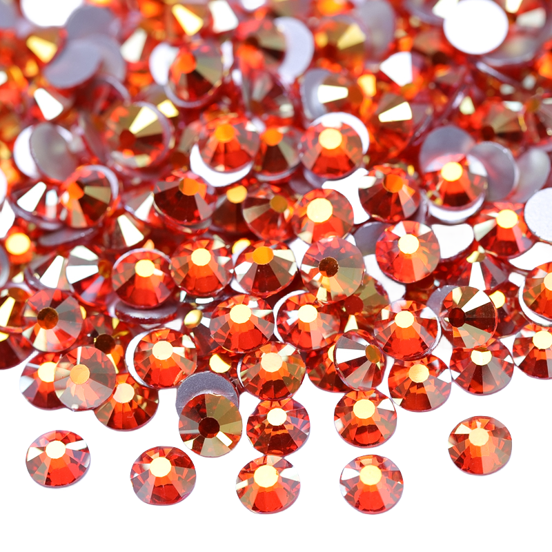 New Colors SS6 SS12 SS16 SS20 SS30 Round Crystal Strass Flatback Glass Crystal Rhinestones For DIY Decoration