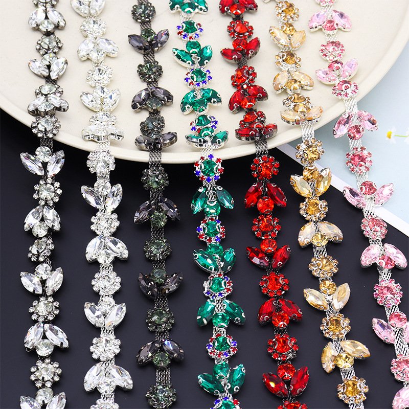 Metal crystal rhinestone diamond shoe buckle sandal jewelry chain
